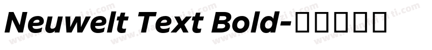 Neuwelt Text Bold字体转换